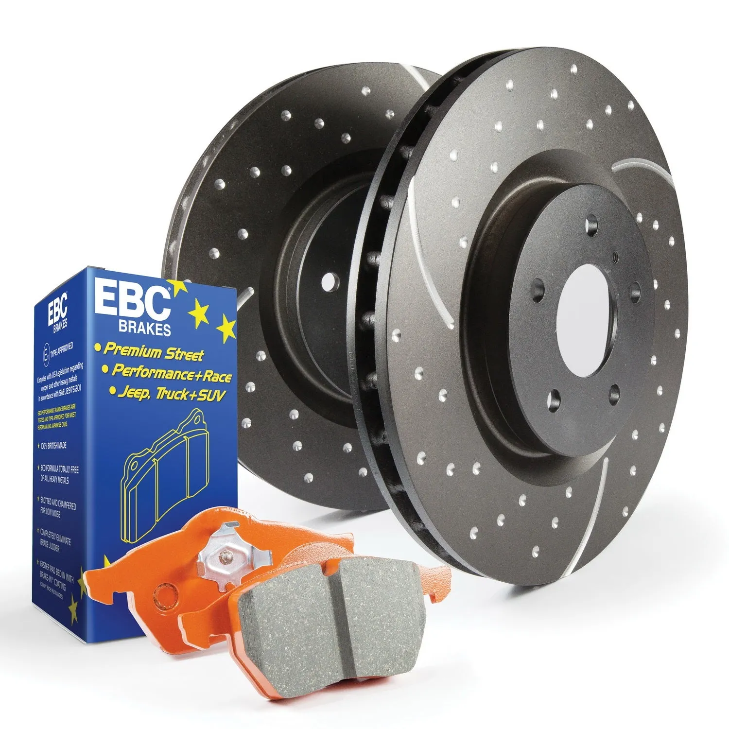 EBC Brakes S8KR1021 S8 Kits Orangestuff and GD Rotors