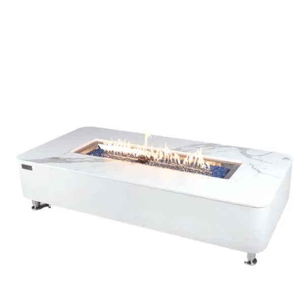 Elementi Plus Athens Porcelain Top Fire Table OFP102BW