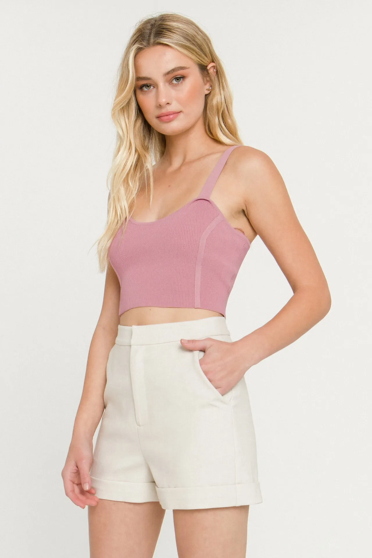 Endless Rose - Cropped Knit Top