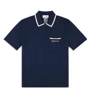 Enzo Knit Polo- Maritime Blue