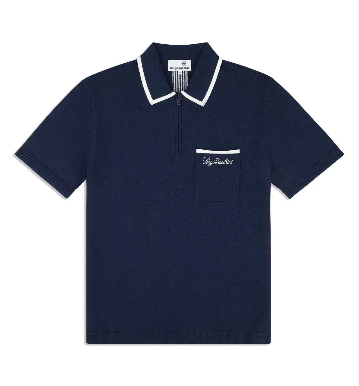 Enzo Knit Polo- Maritime Blue