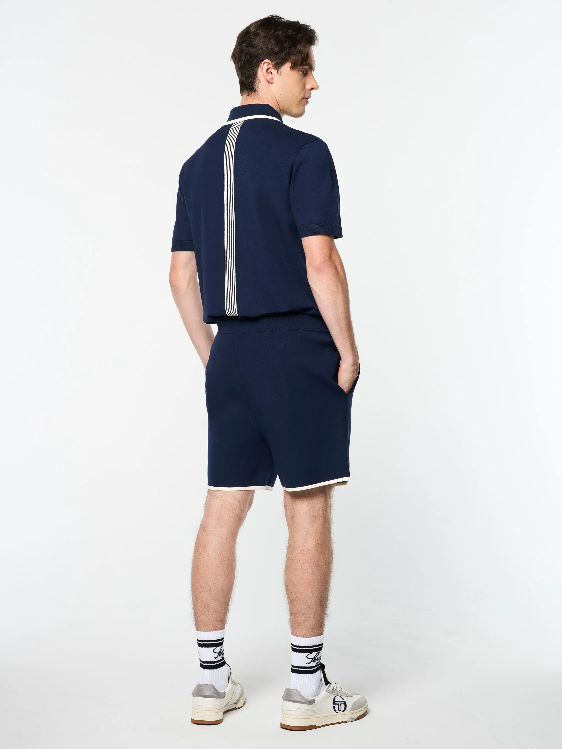 Enzo Knit Shorts- Maritime Blue