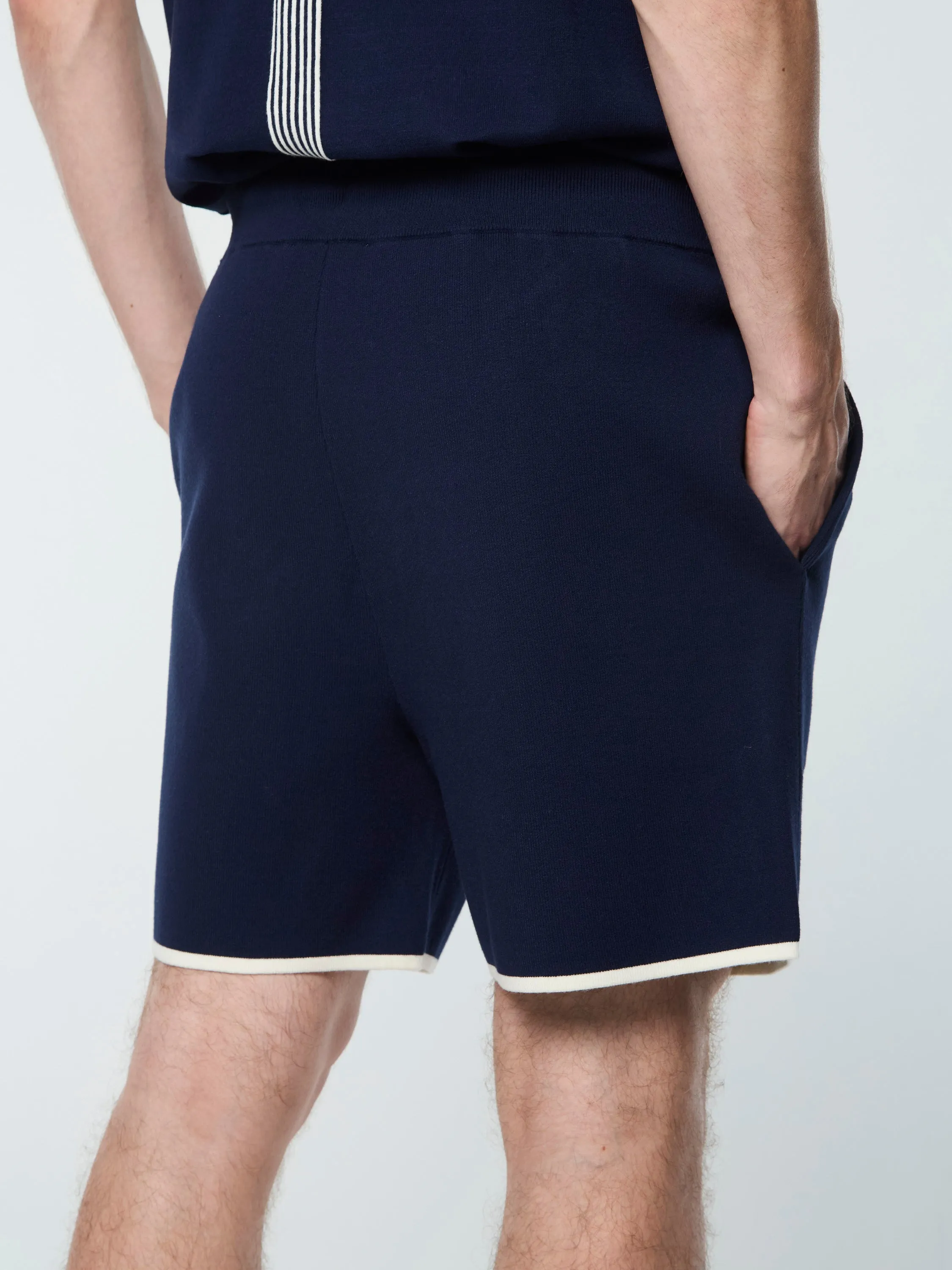 Enzo Knit Shorts- Maritime Blue