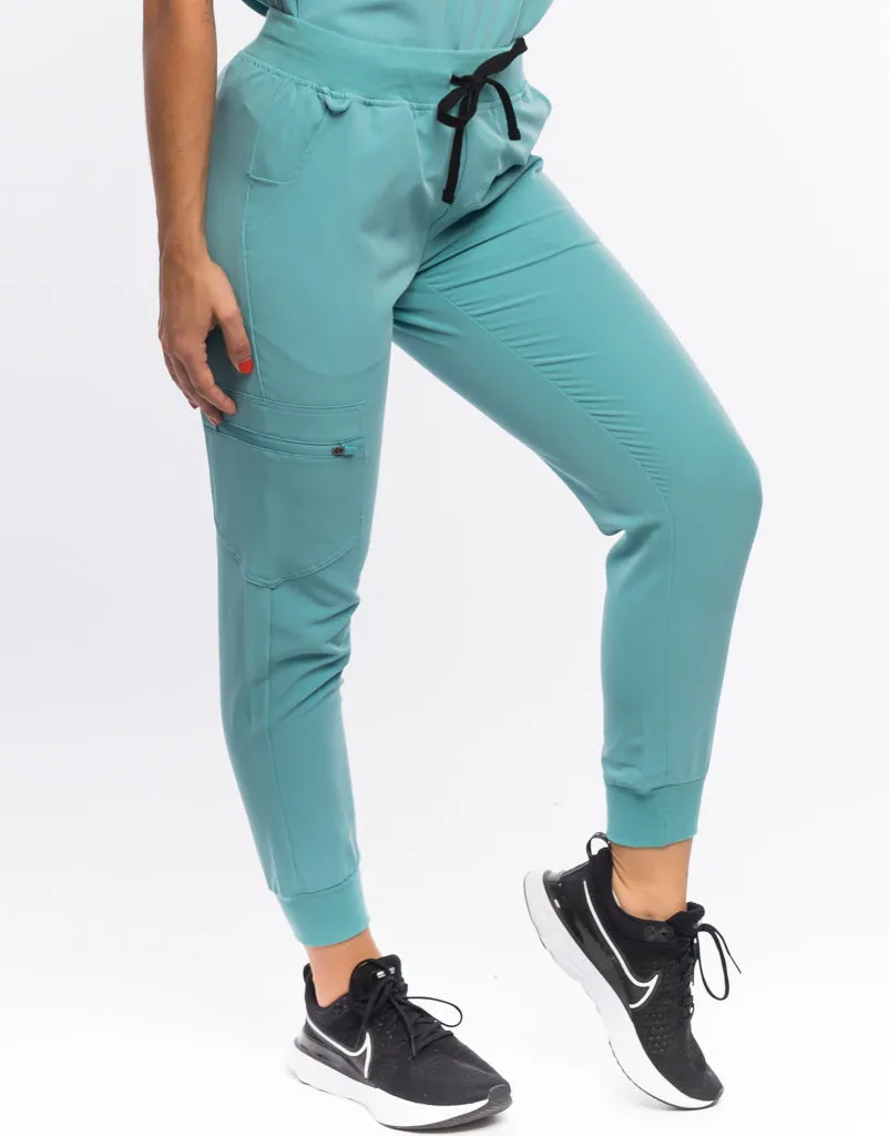 Essential Jogger Scrub Pants - Audrey Teal