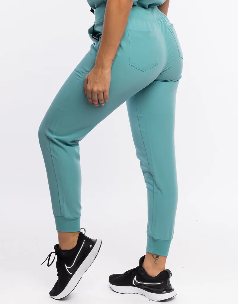 Essential Jogger Scrub Pants - Audrey Teal