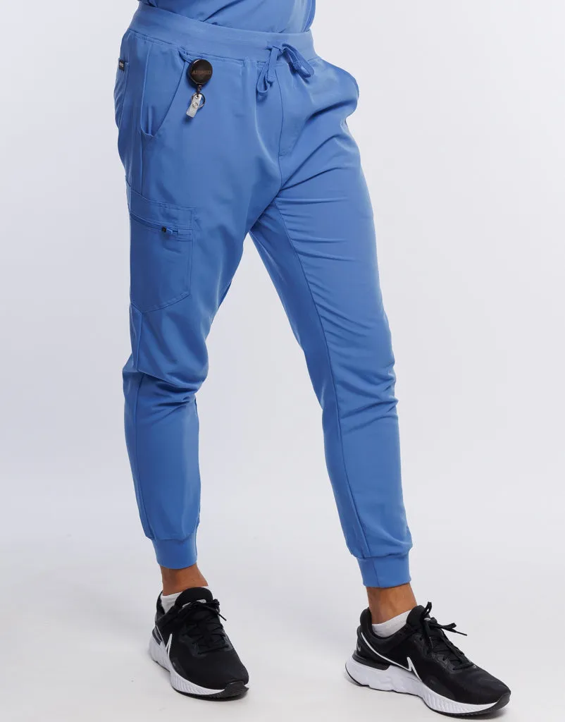 Essential Jogger Scrub Pants - Ceil Blue