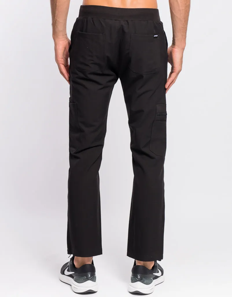 Essential Multi-Pocket Scrub Pants - Black