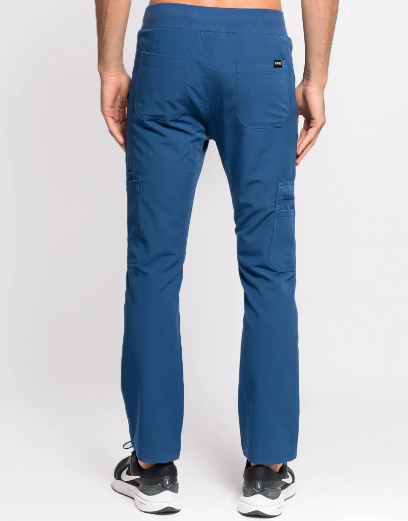 Essential Multi-Pocket Scrub Pants - Classic Blue