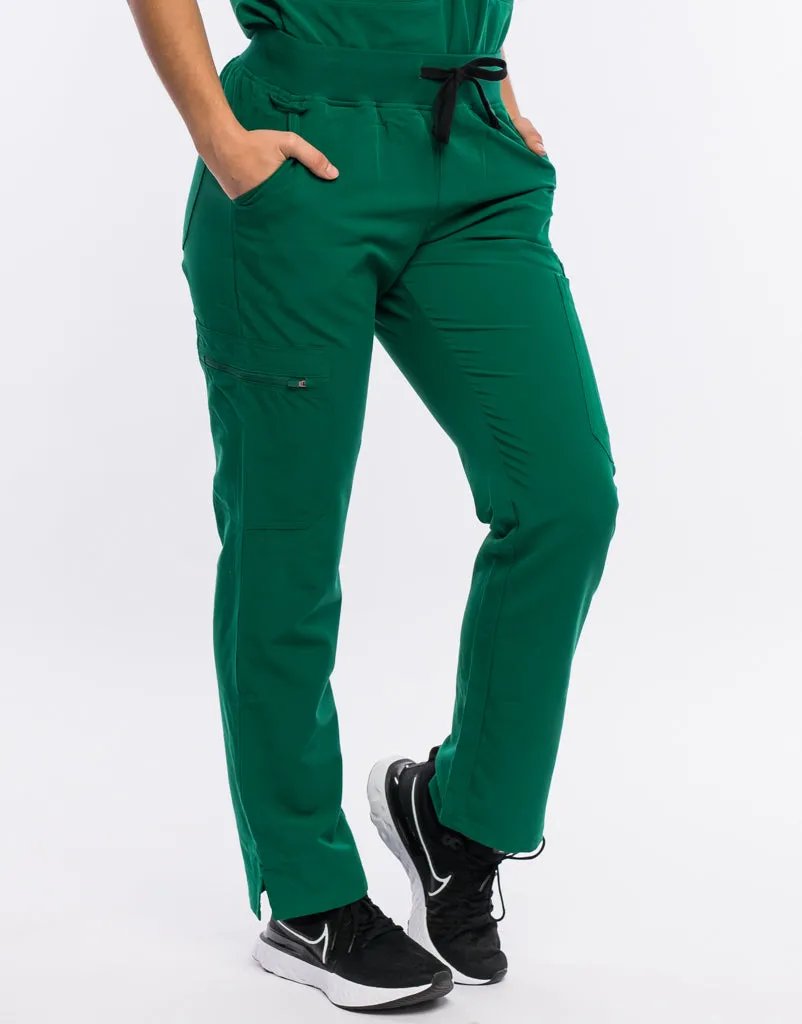 Essential Multi-Pocket Scrub Pants - Evergreen