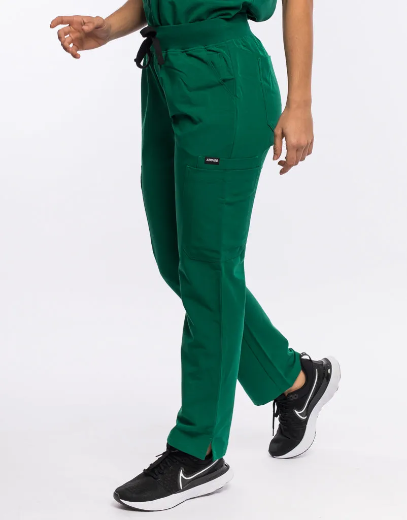 Essential Multi-Pocket Scrub Pants - Evergreen