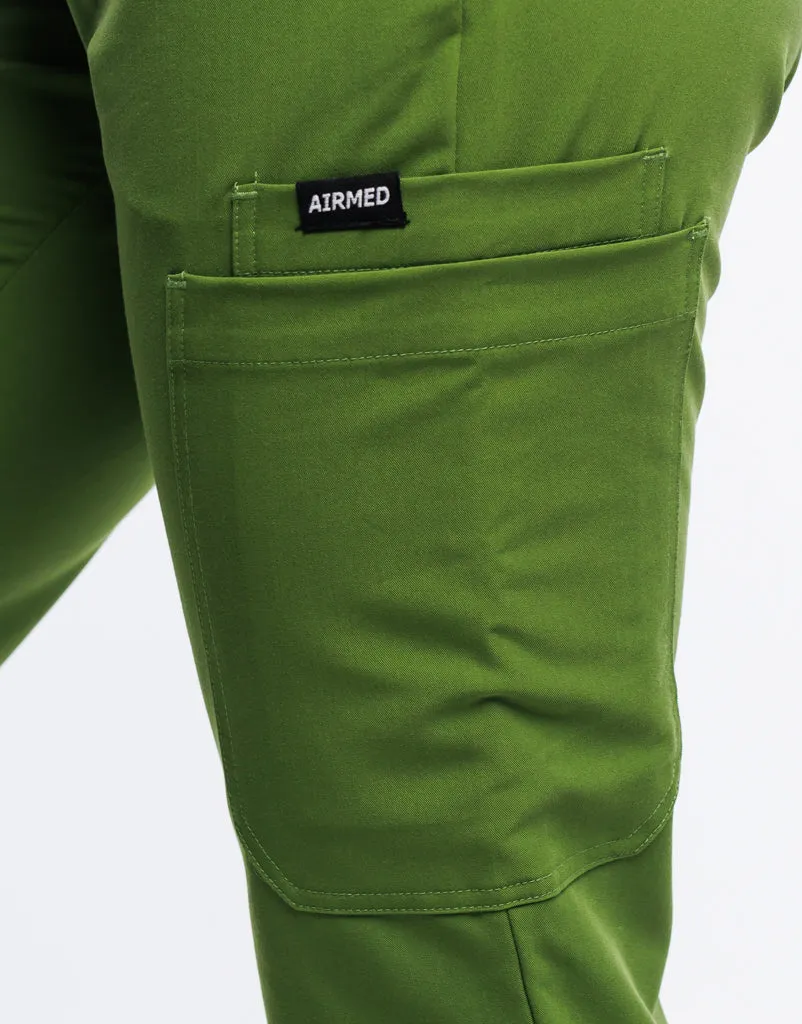 Essential Multi-Pocket Scrub Pants - Fern Green