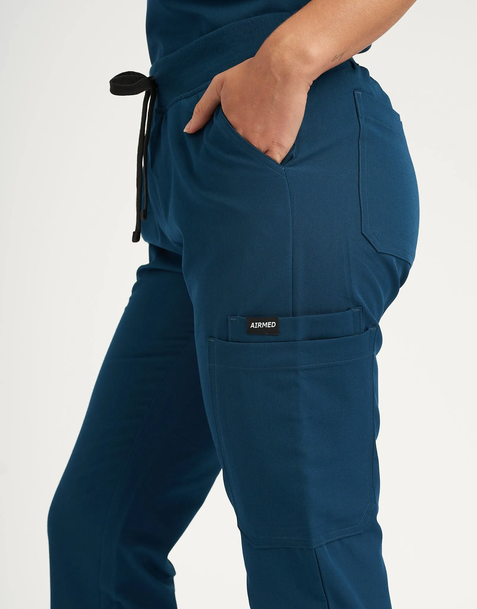 Essential Multi-Pocket Scrub Pants - Gibraltar Blue