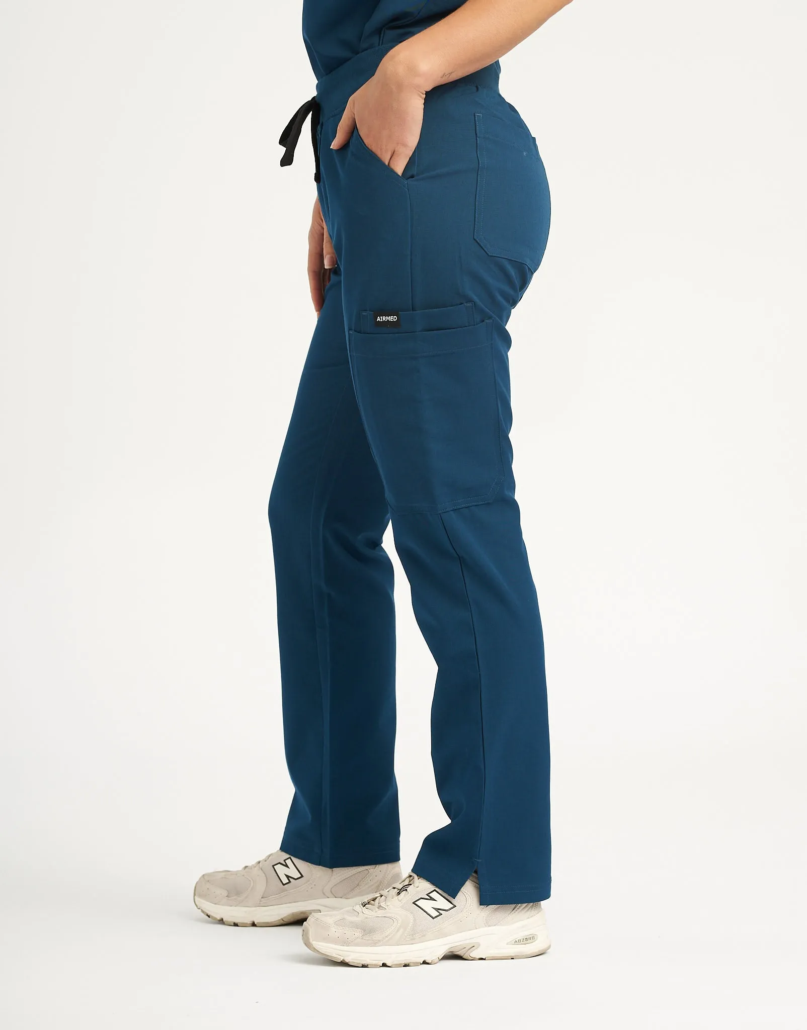 Essential Multi-Pocket Scrub Pants - Gibraltar Blue