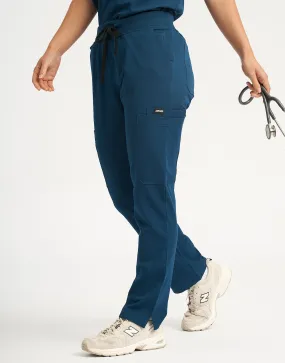 Essential Multi-Pocket Scrub Pants - Gibraltar Blue