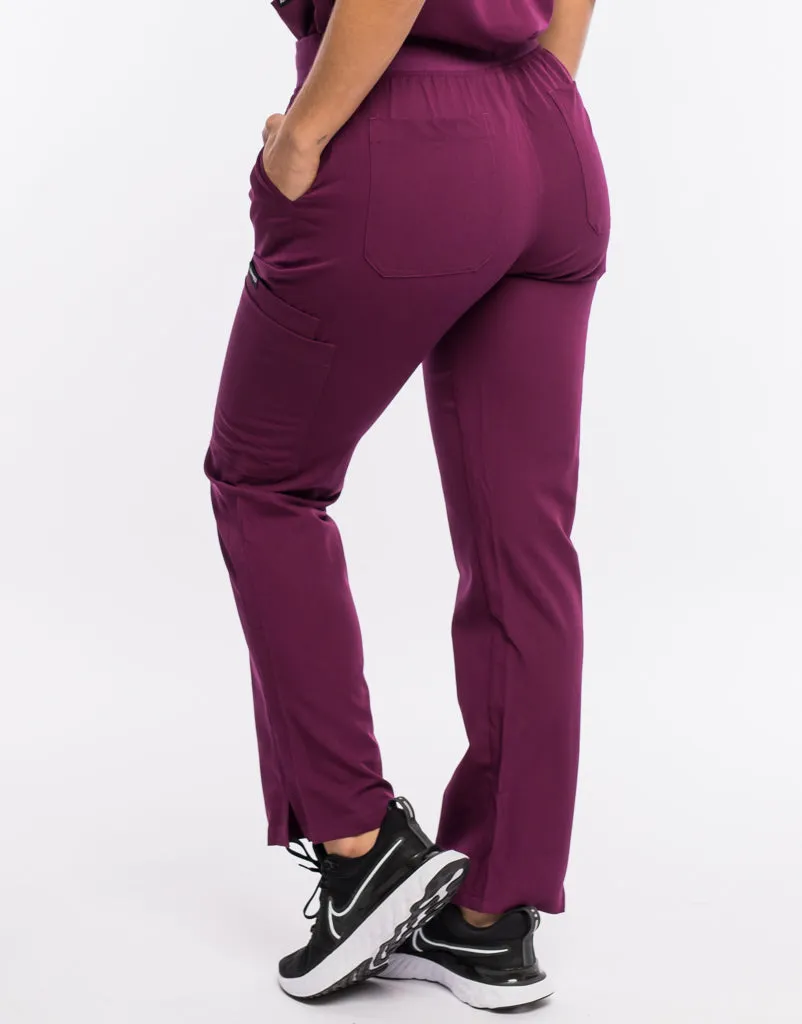 Essential Multi-Pocket Scrub Pants - Purple