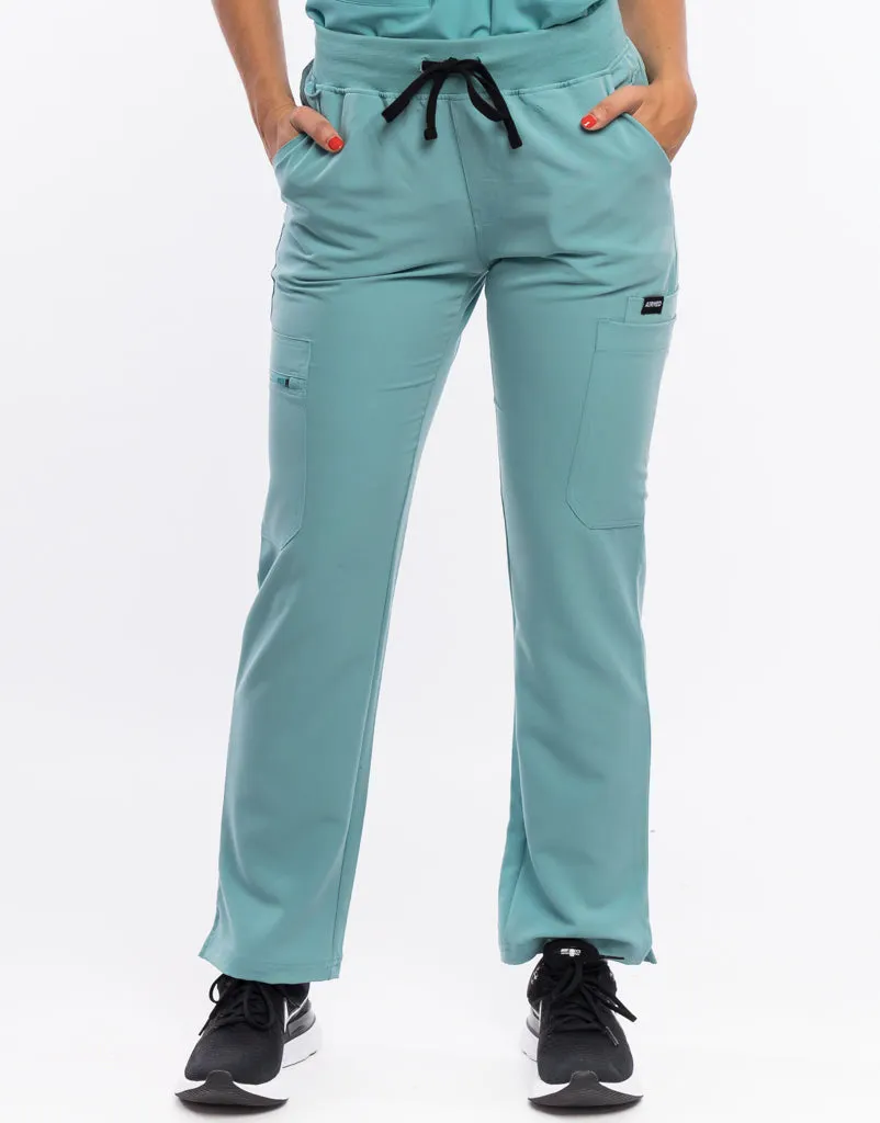 Essential Multi-Pocket Scrub Pants (Sample) - Audrey Teal