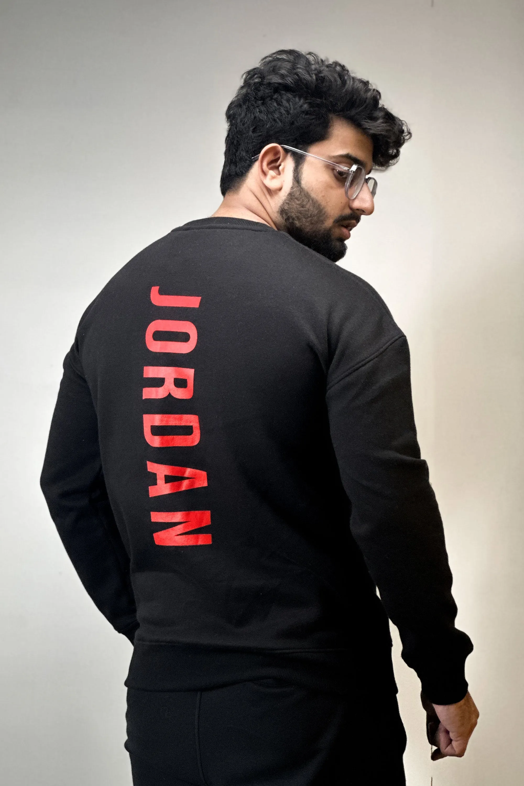 Exquisite Black JRDN Printed Sweatshirt - 1124143