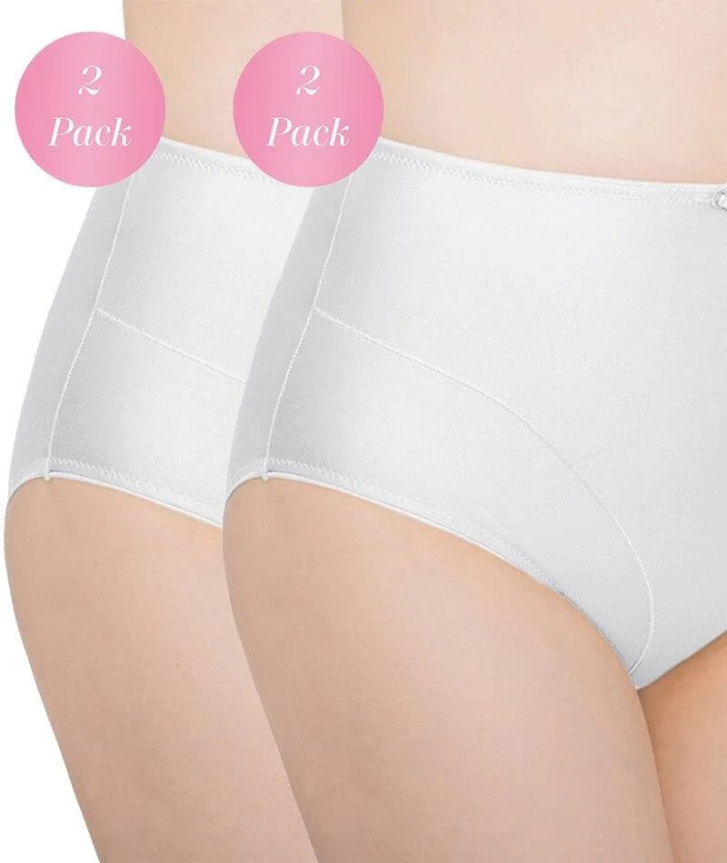 Exquisite Form Control Top Shaping Brief 2 Pack - White