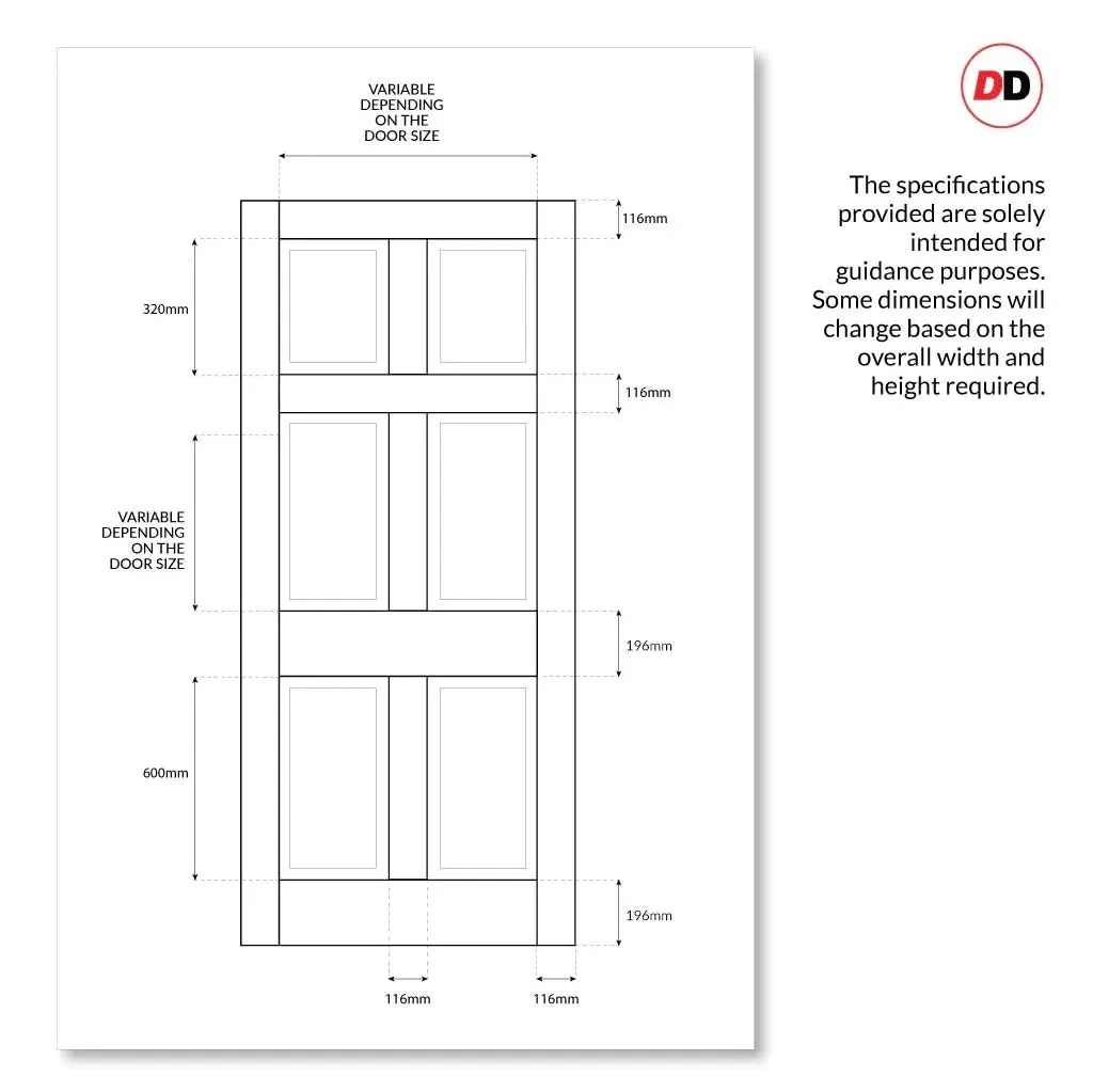 Exterior Colonial Made to Measure Front Door - 45mm Thick - Six Colour Options - Toughened Double Glazing - 4 Pane 2 panel