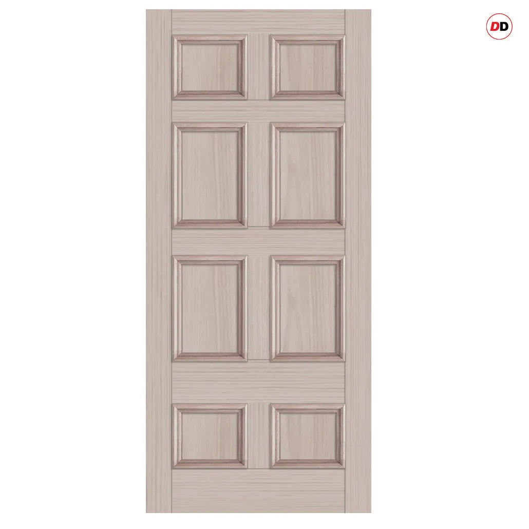 Exterior Georgian Bird 8 Panel Made to Measure Front Door - 45mm Thick - Six Colour Options