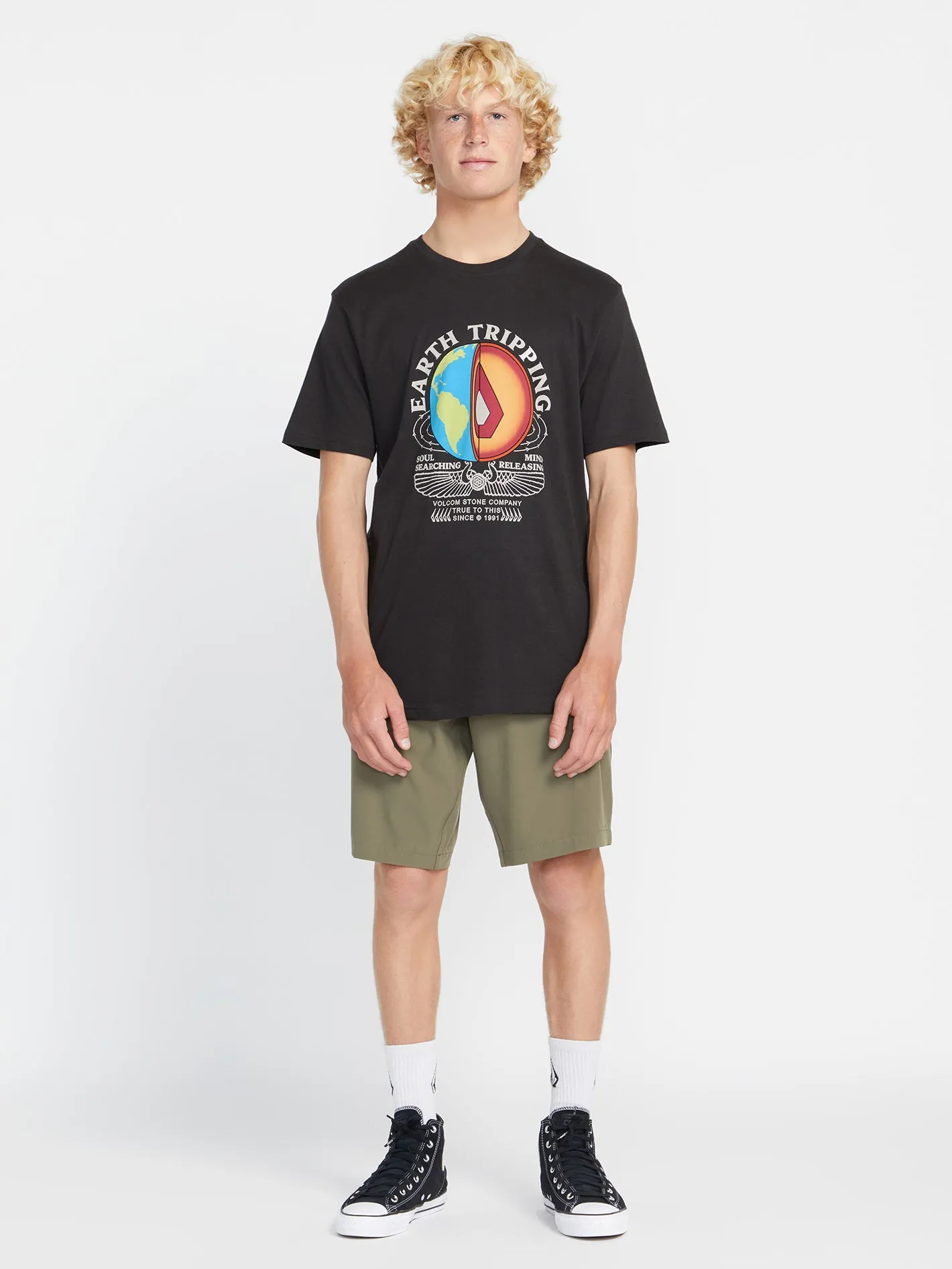 Farm to Yarn Section Short Sleeve Tee - Stealth