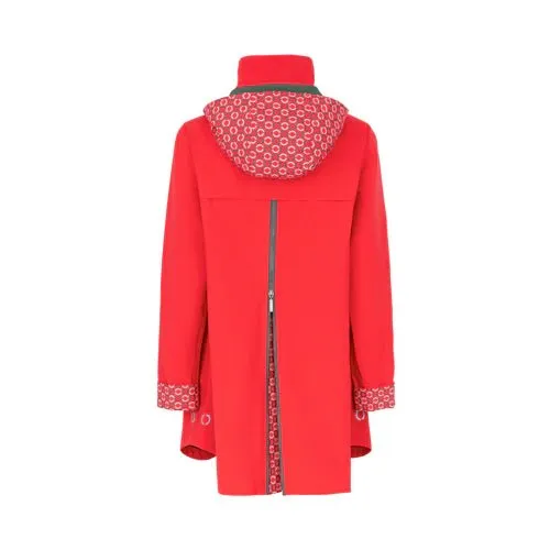 Felina Raincoat , Coral Red