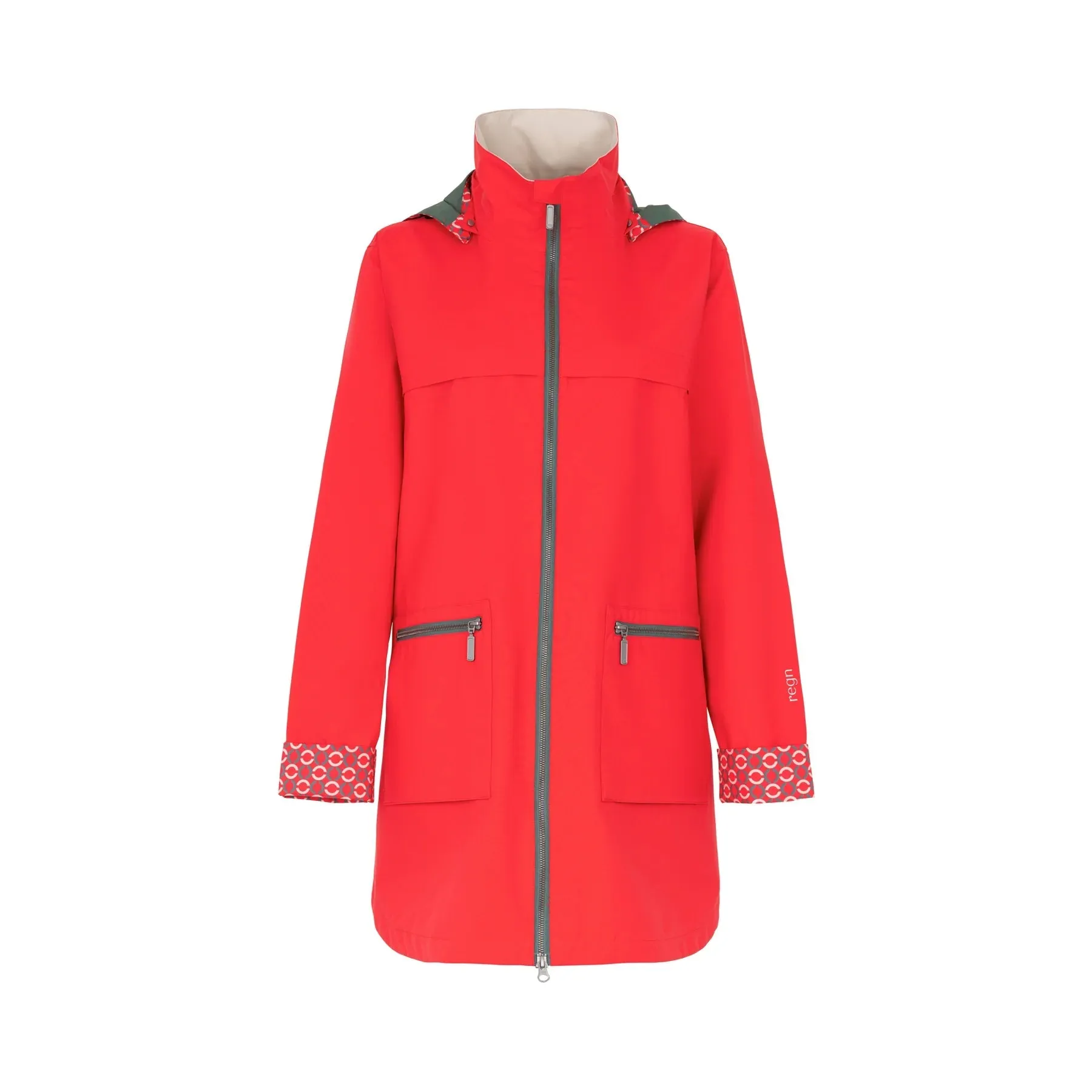 Felina Raincoat , Coral Red