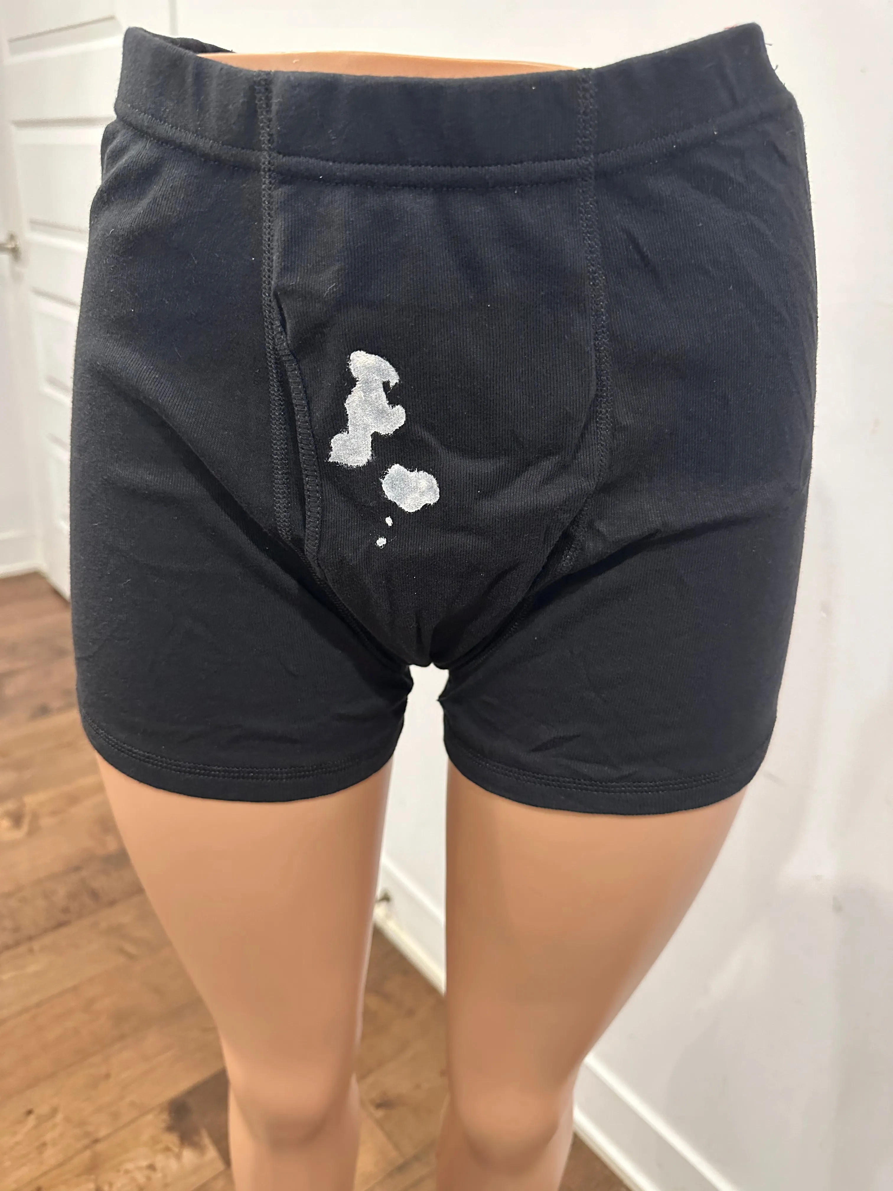 Fetish Men’s Underwear with White Acrylic Smudges