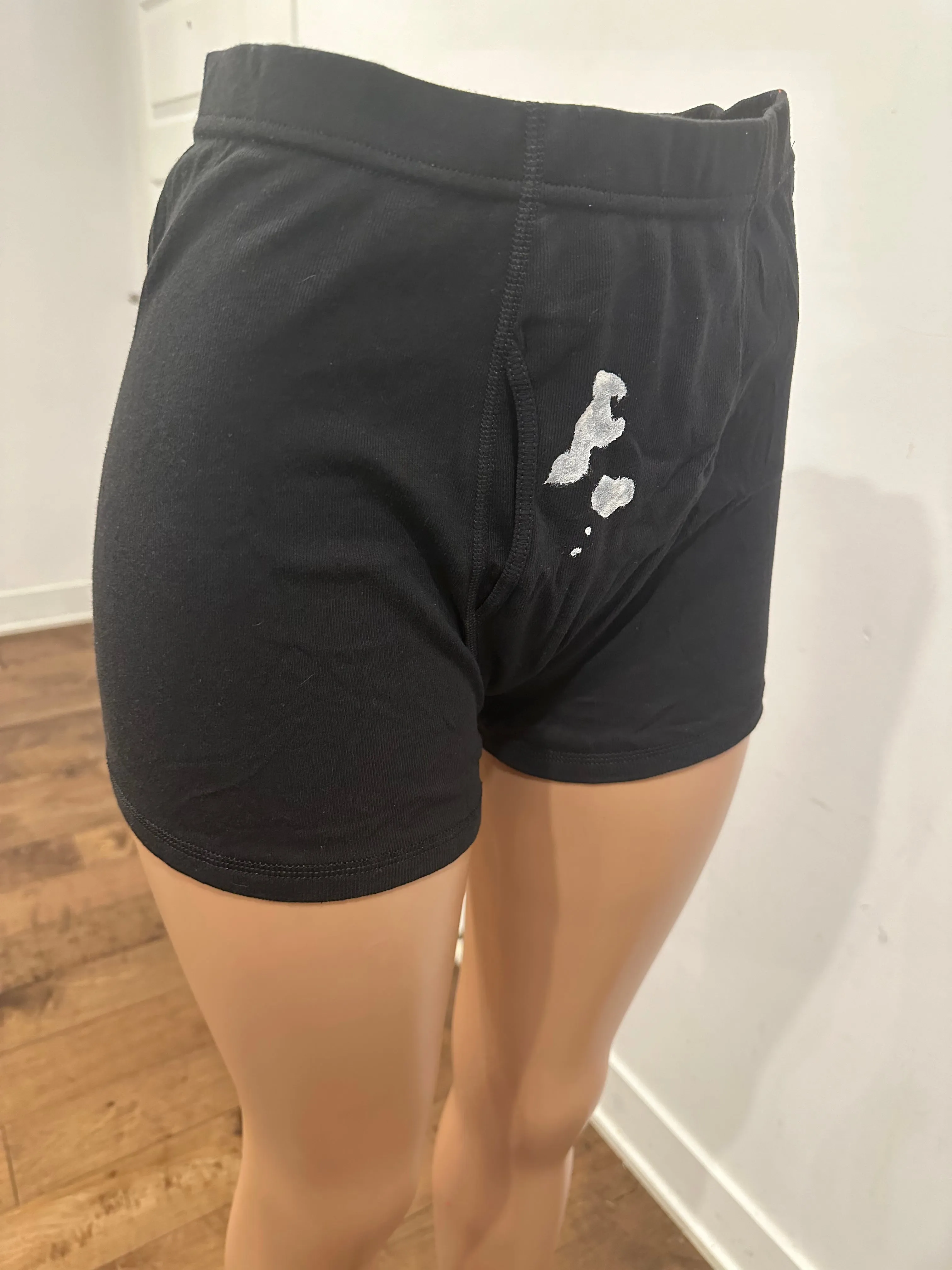 Fetish Men’s Underwear with White Acrylic Smudges