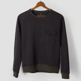 Fields French Terry Pocket Sweatshirt in Washed Black