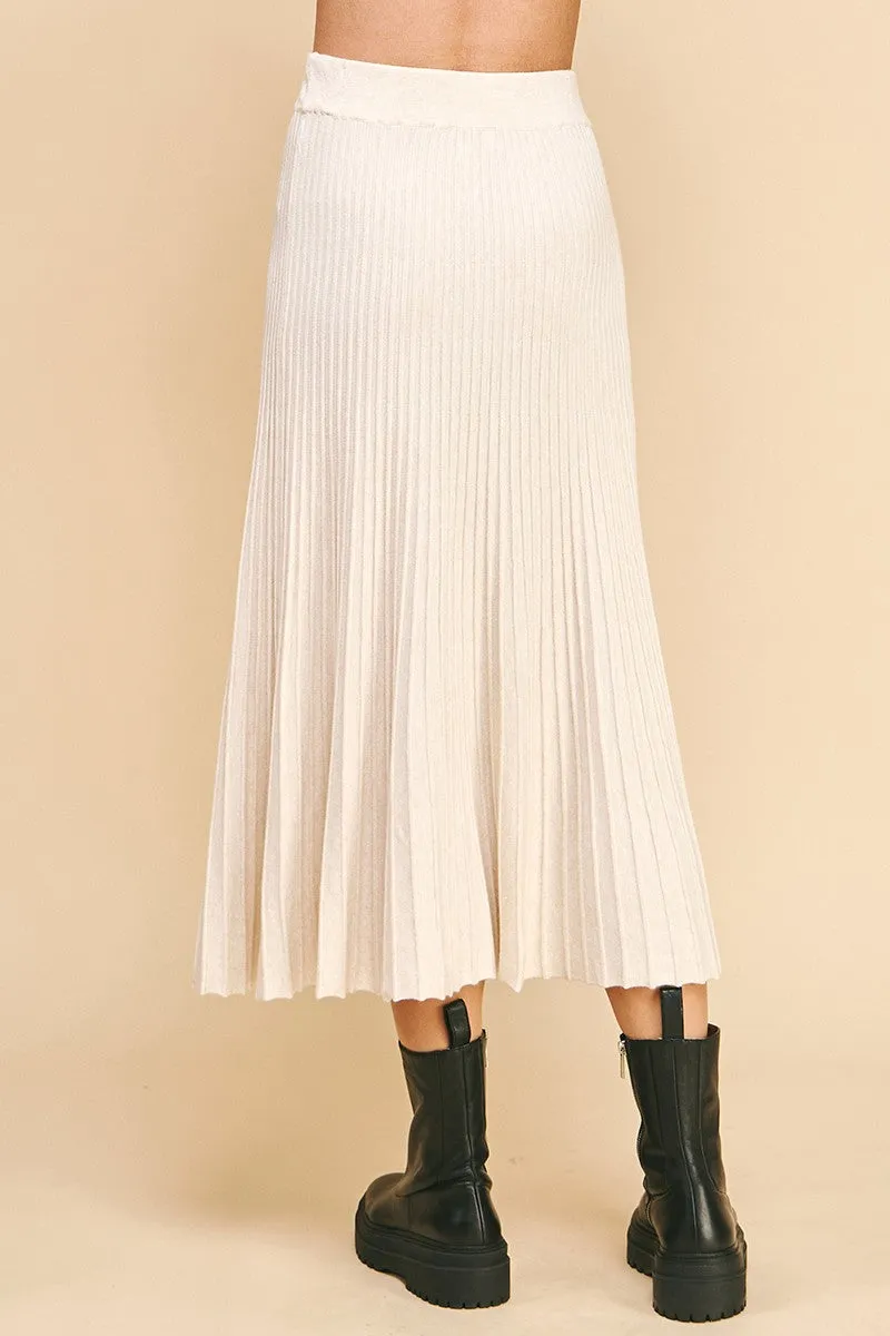 Finally Over Ivory Midi Sweater Skirt