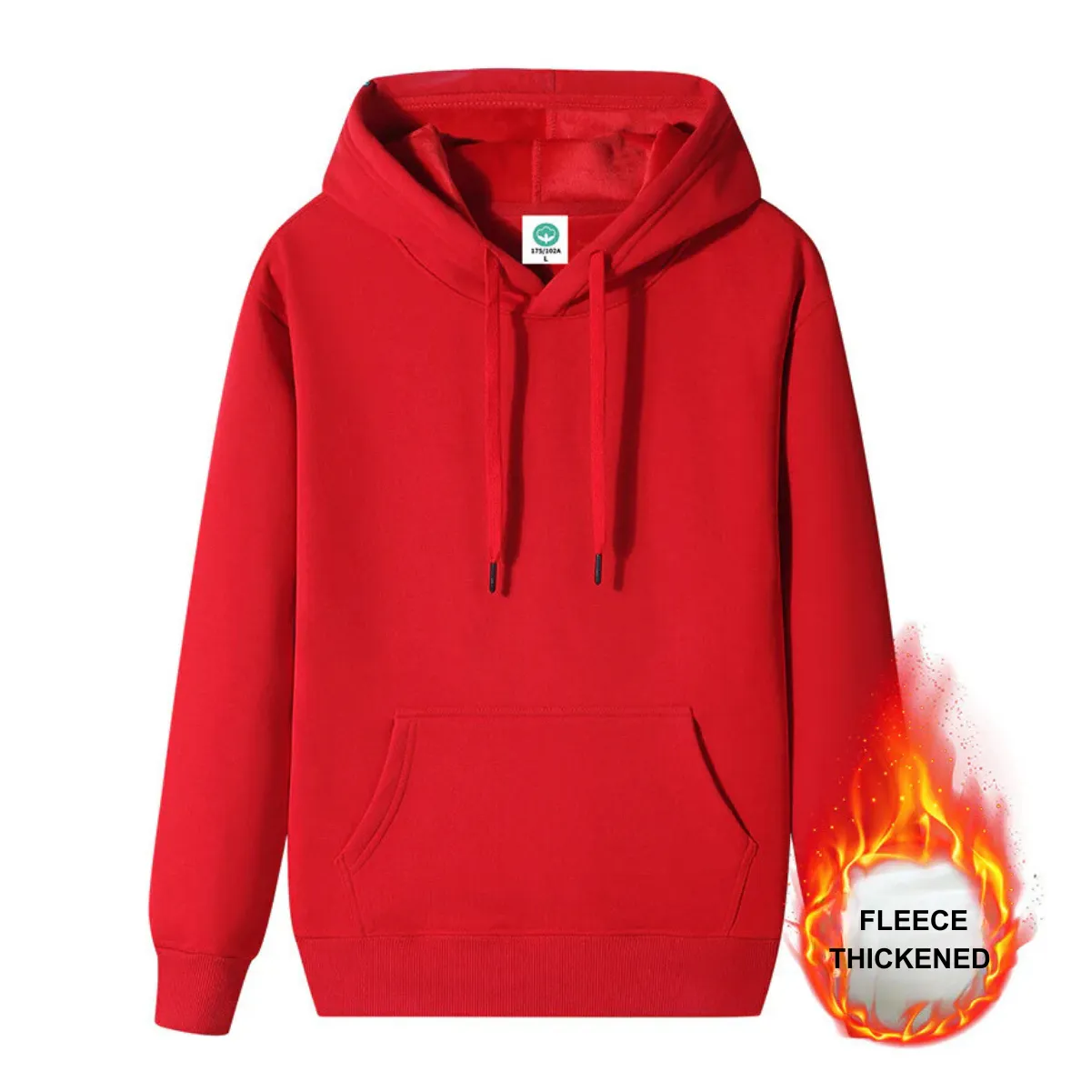 FLEECE THICKENED COTTON HOODIE WITH THICK VELVET FOR WARMTH