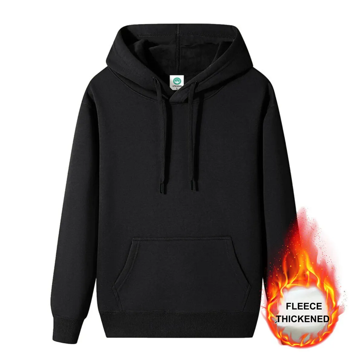 FLEECE THICKENED COTTON HOODIE WITH THICK VELVET FOR WARMTH