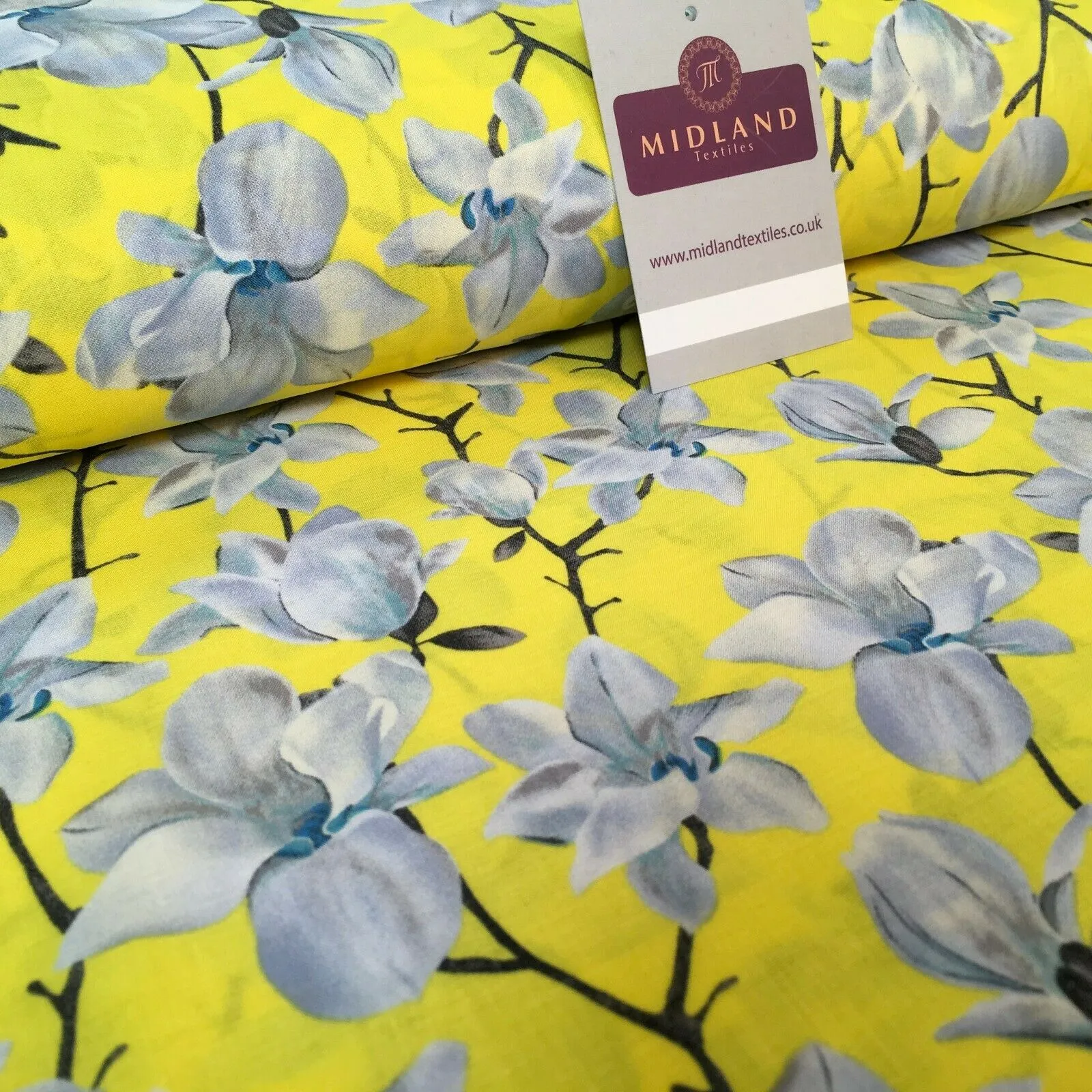 Floral Printed Cotton Lawn Dress Fabric 150cm MK1237 Mtex