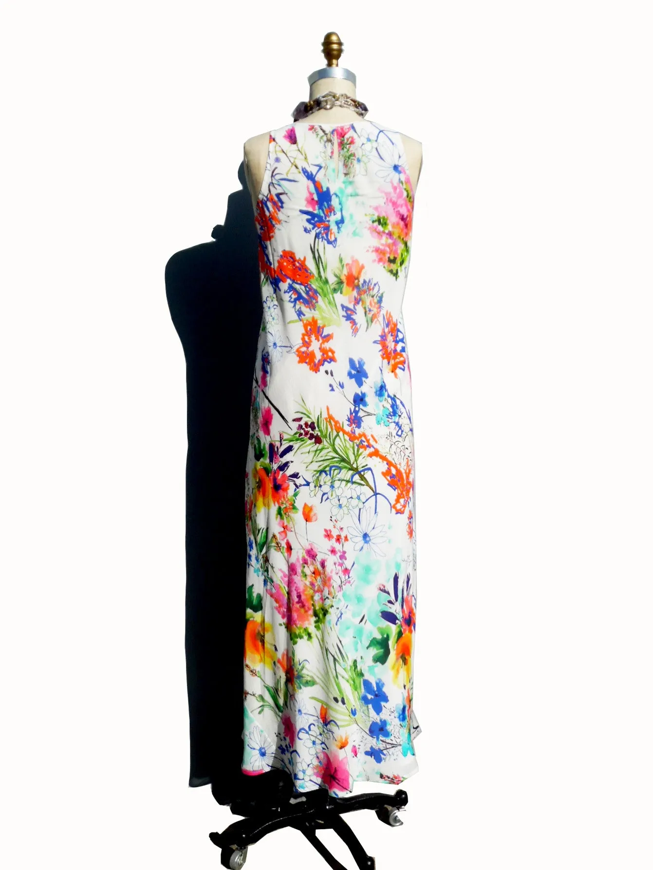 Floral Silk Long Dress