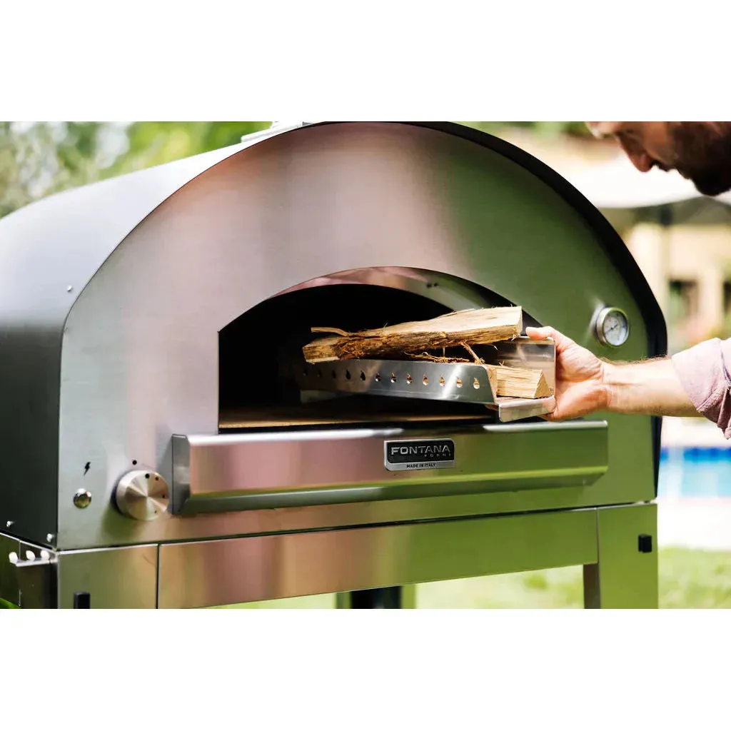 Fontana Forni Firenze Hybrid Gas & Wood Pizza Oven (Top Only) - Rosso