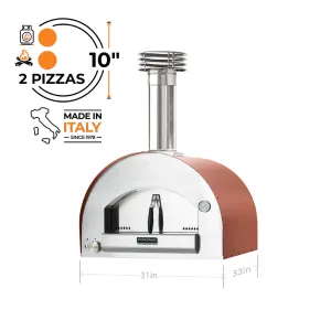 Fontana Forni Napoli Hybrid Gas & Wood Pizza Oven (Top Only) - Rosso