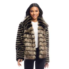 Front Row Faux Fur Fox Jacket