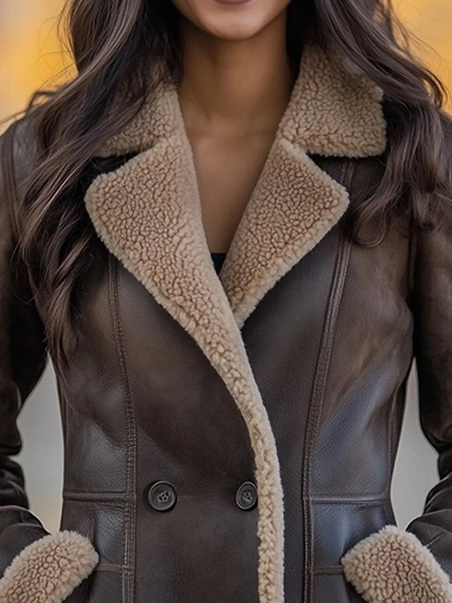 fur lined leather jacket women