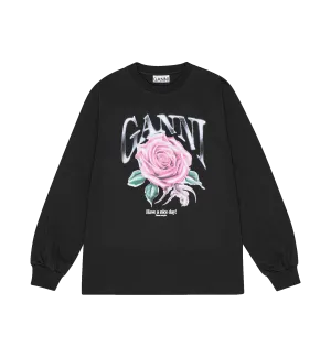 GANNI Rose Long Sleeve T-shirt