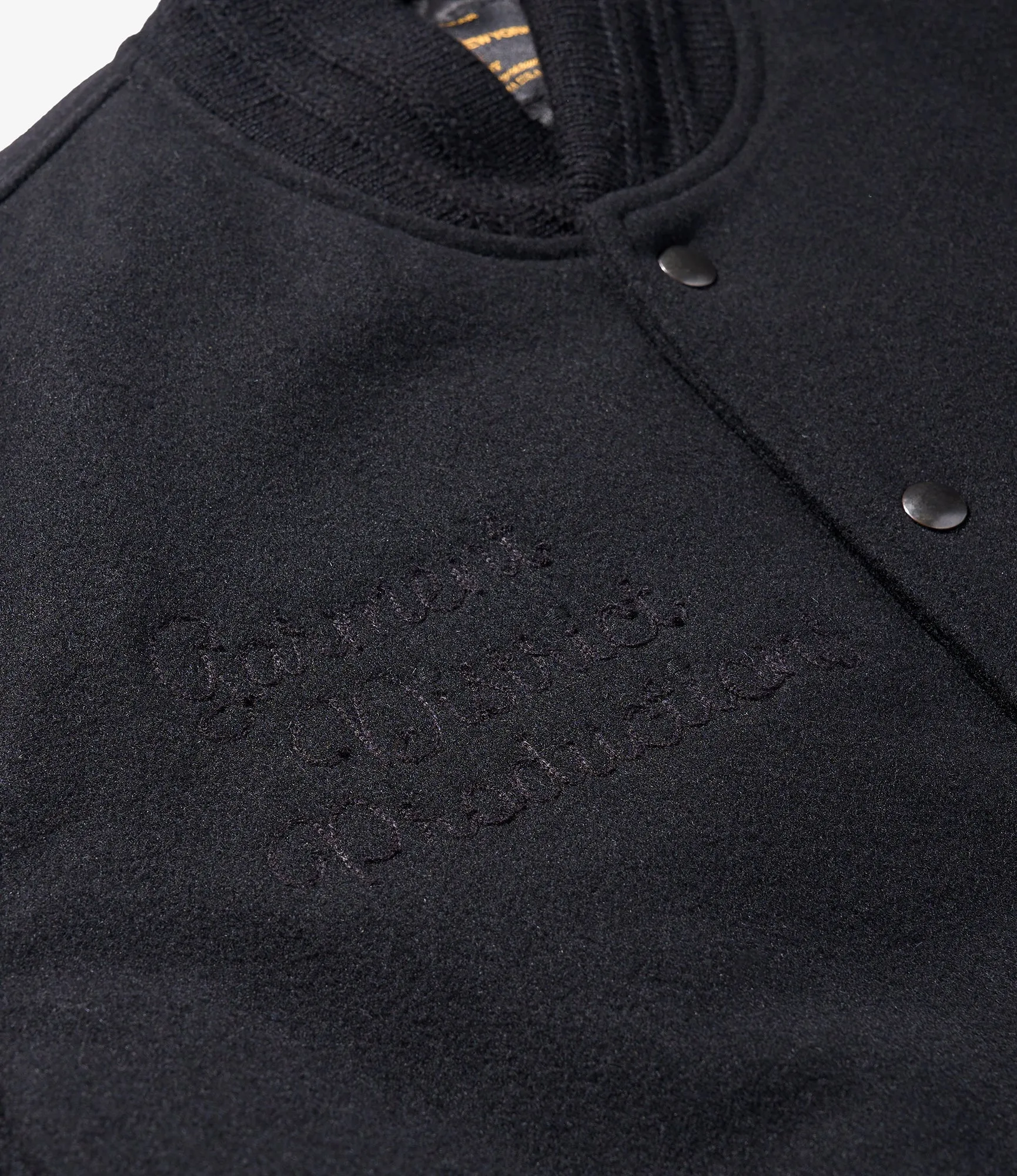 GDP x Golden Bear Varsity Jacket - Black/Black