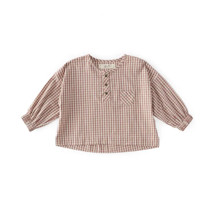 Gingham Long Sleeve Top - Thistle