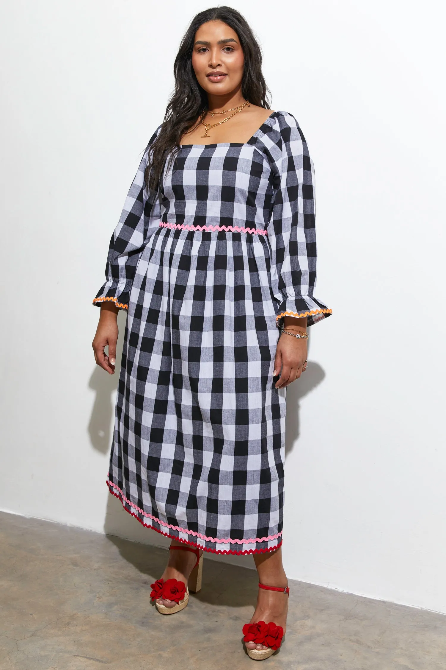 Gingham Macy Midi Dress