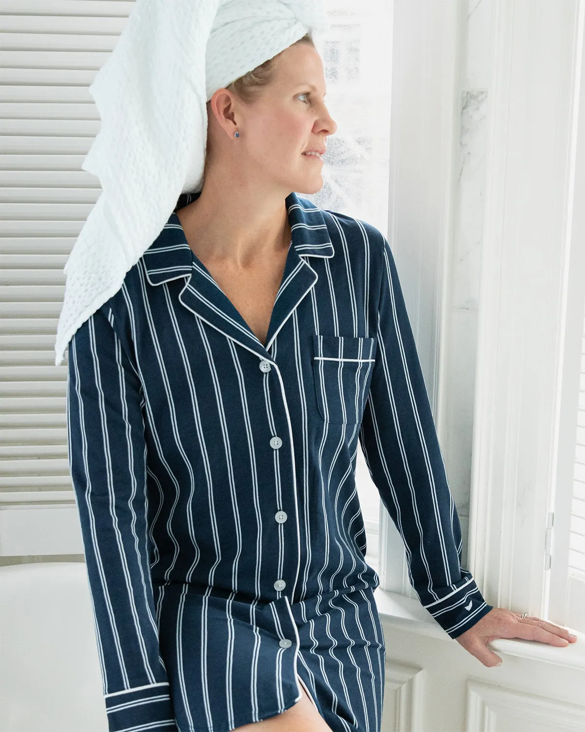 Grant Pima Cotton Jersey Nightshirt