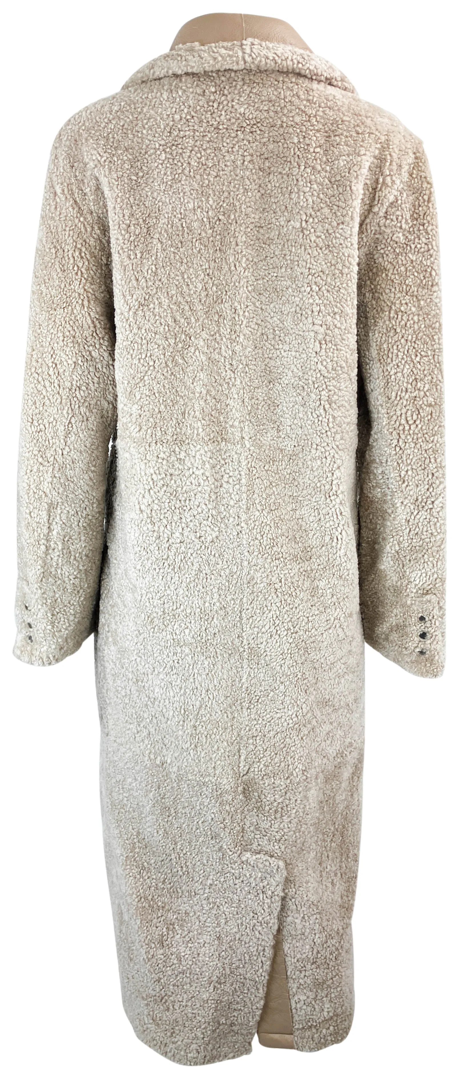 Grenn Pilot Reversible Fur Coat in Light Taupe