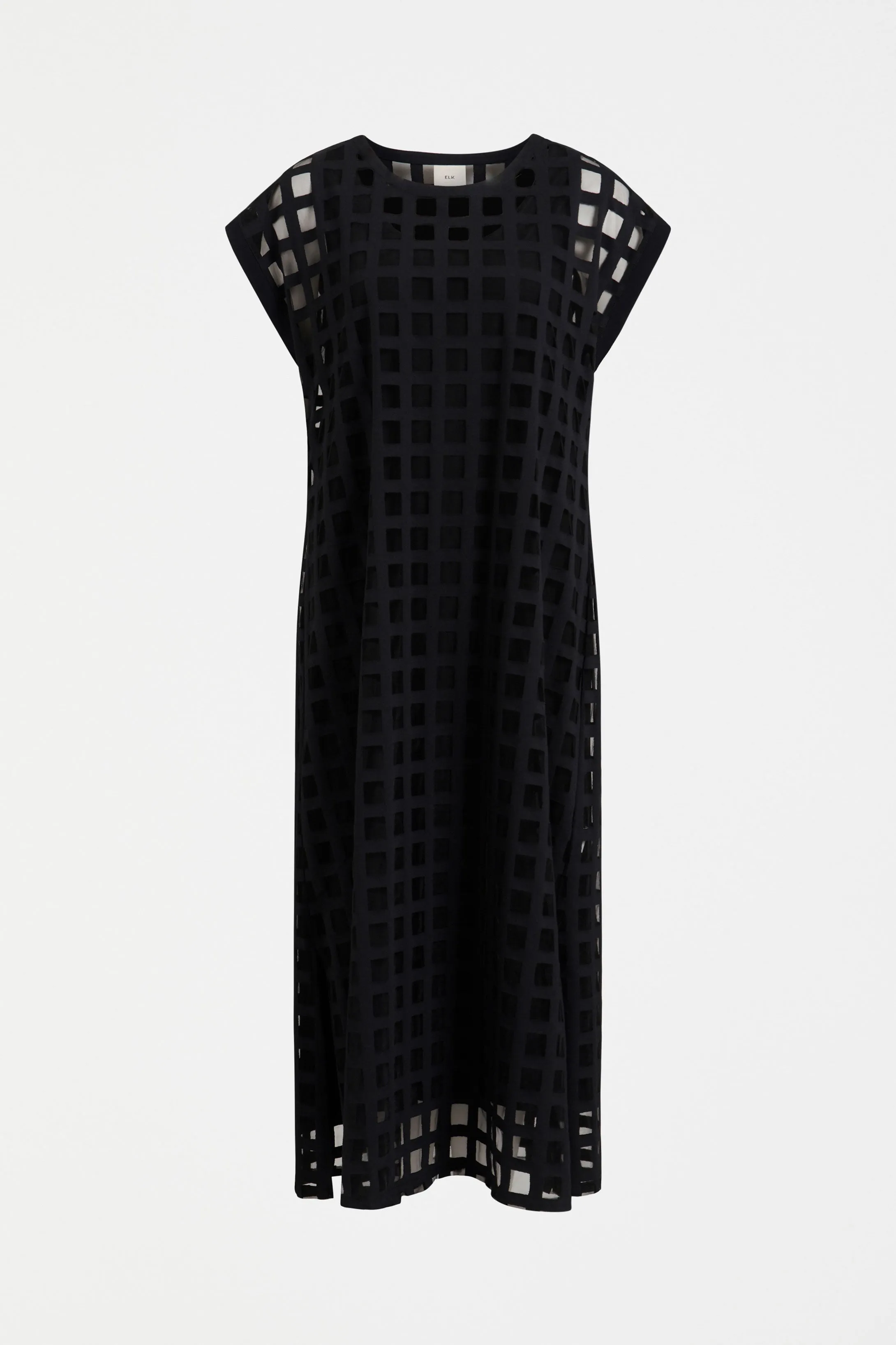 Grid Burnout Midi Dress