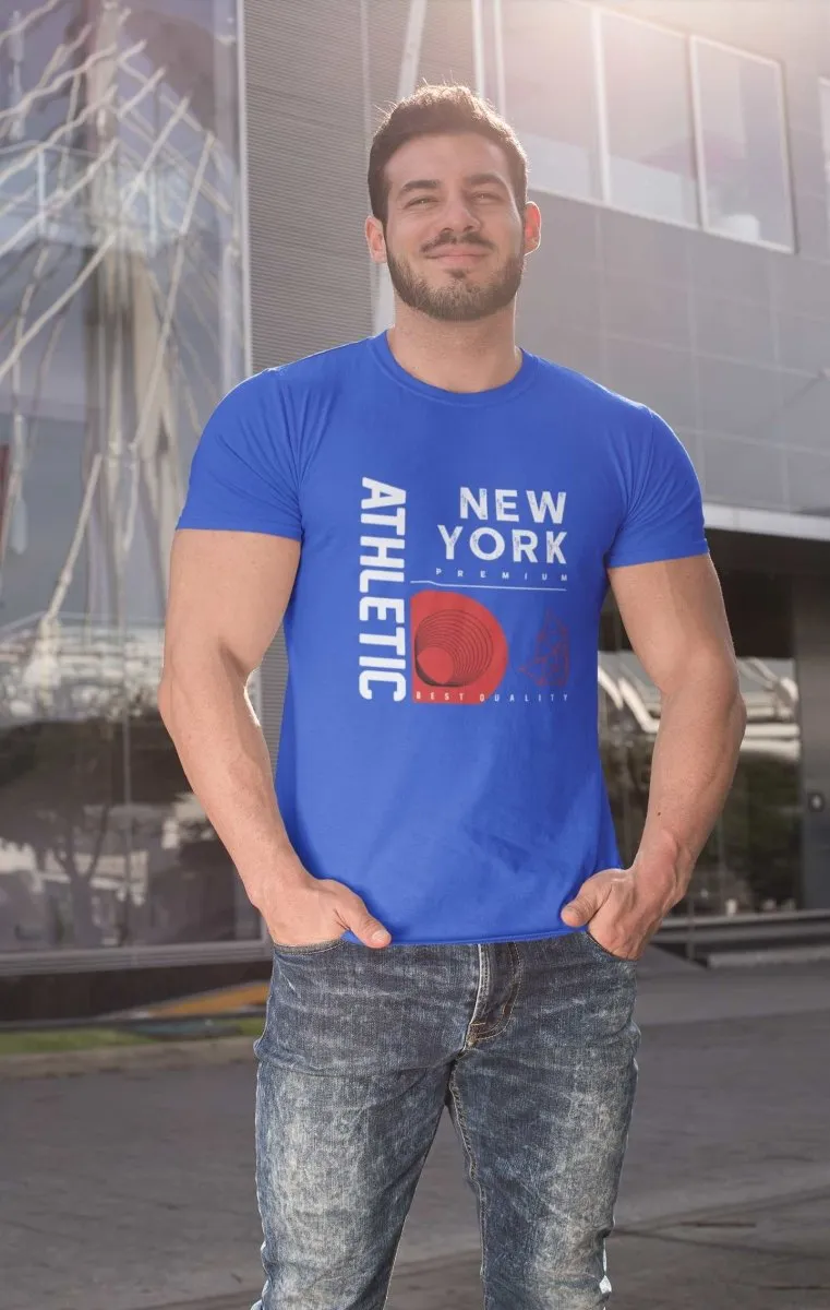 Gym T shirts for men 'Athletic New York' Design