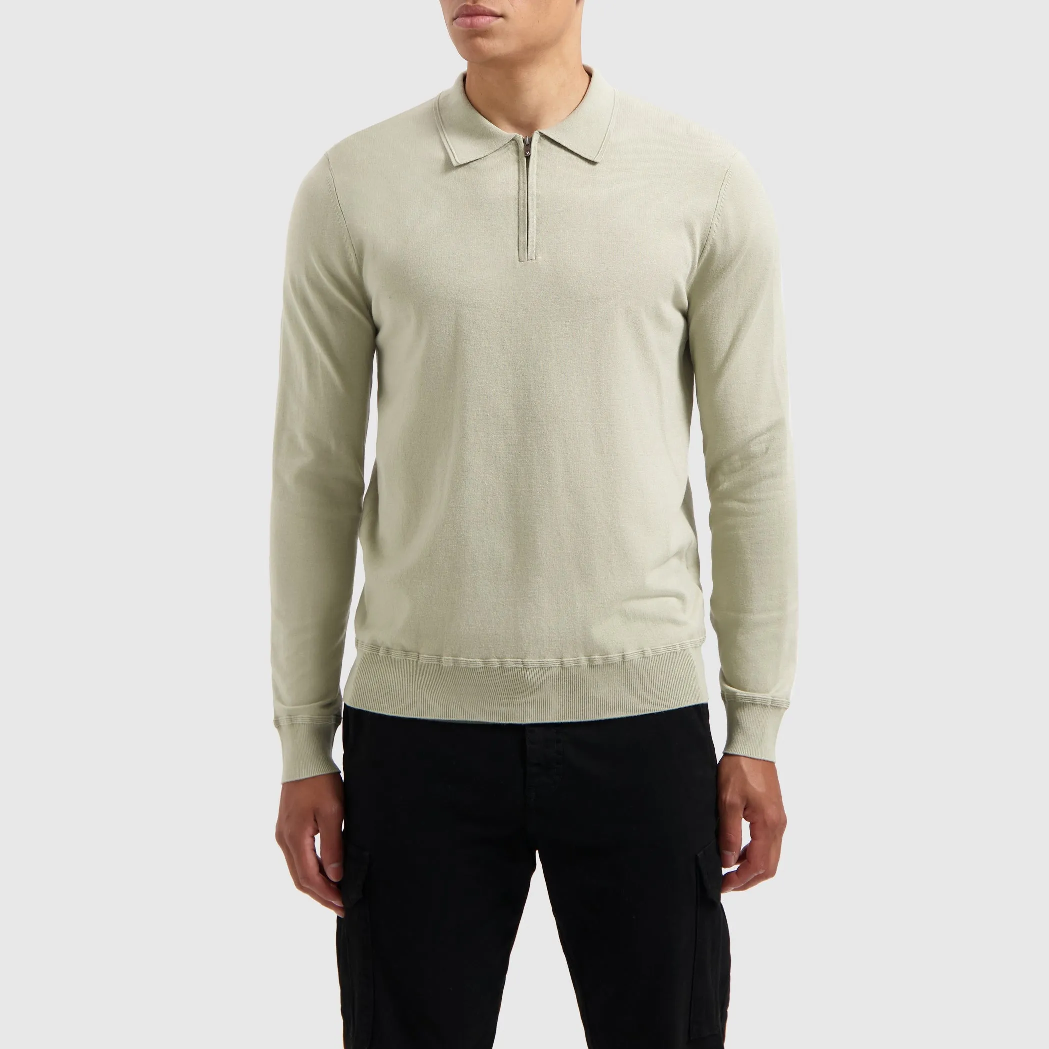 Halfzip Polo Knitwear | Light Army