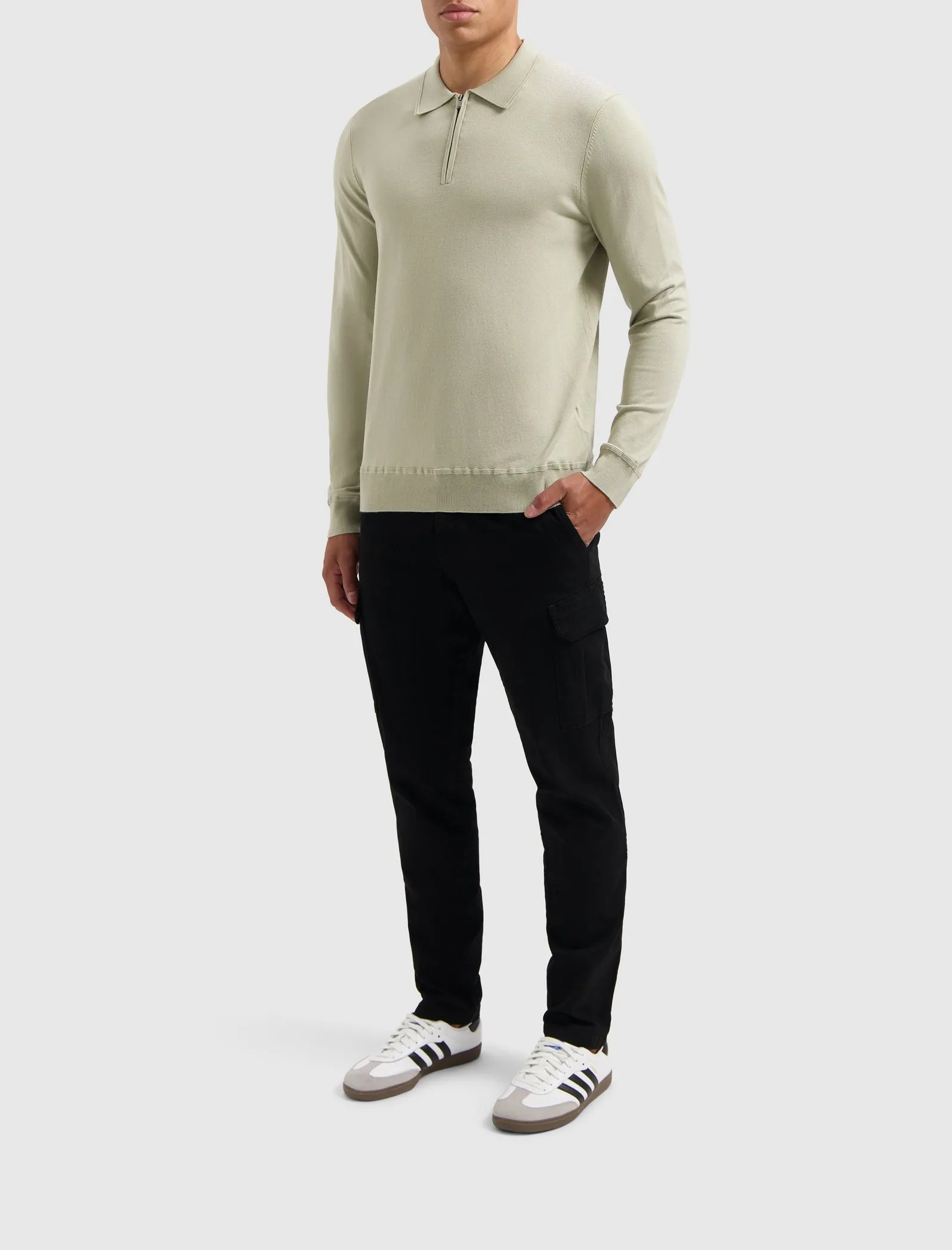 Halfzip Polo Knitwear | Light Army