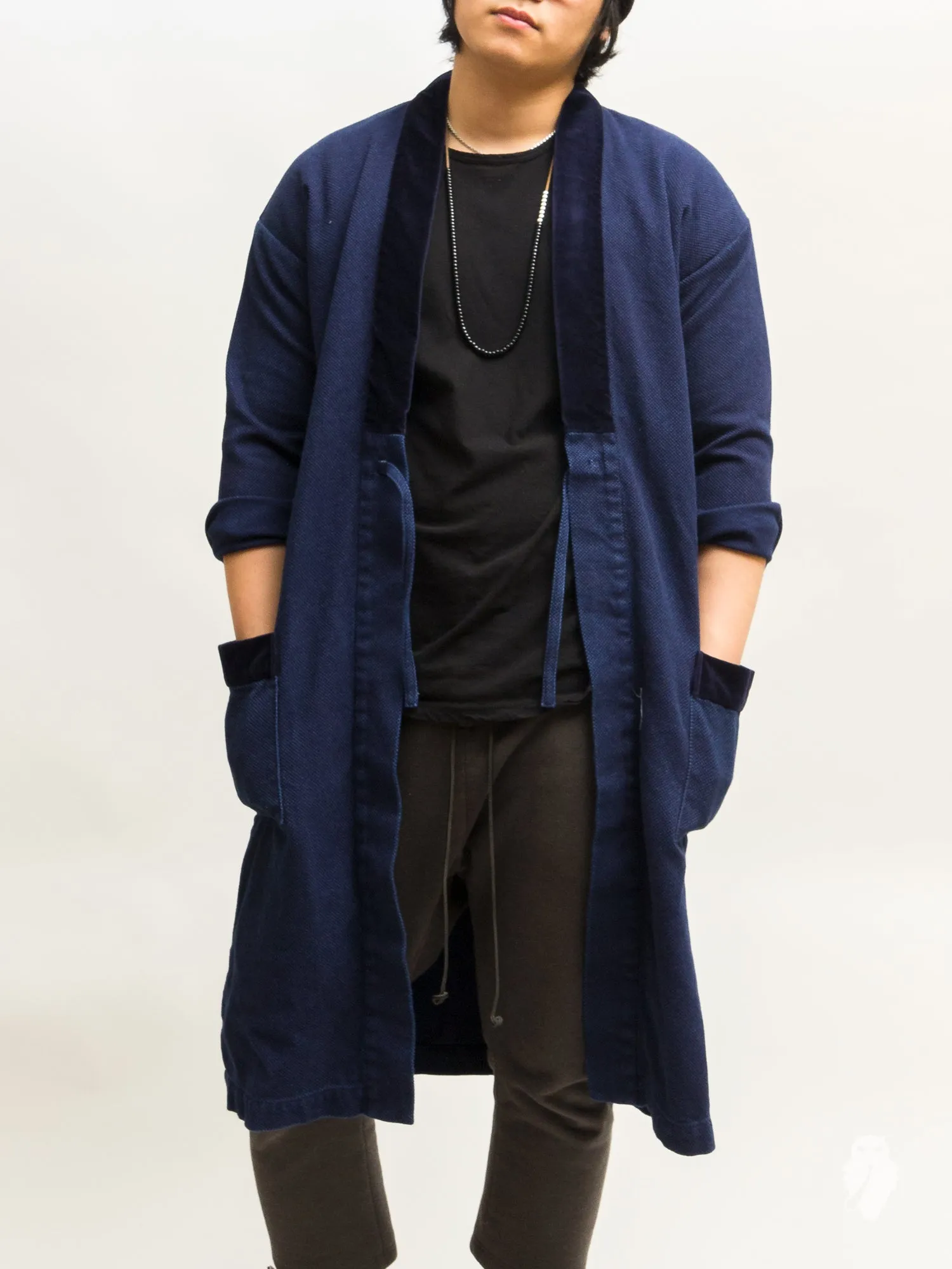 Haori Sashiko Coat in Indigo